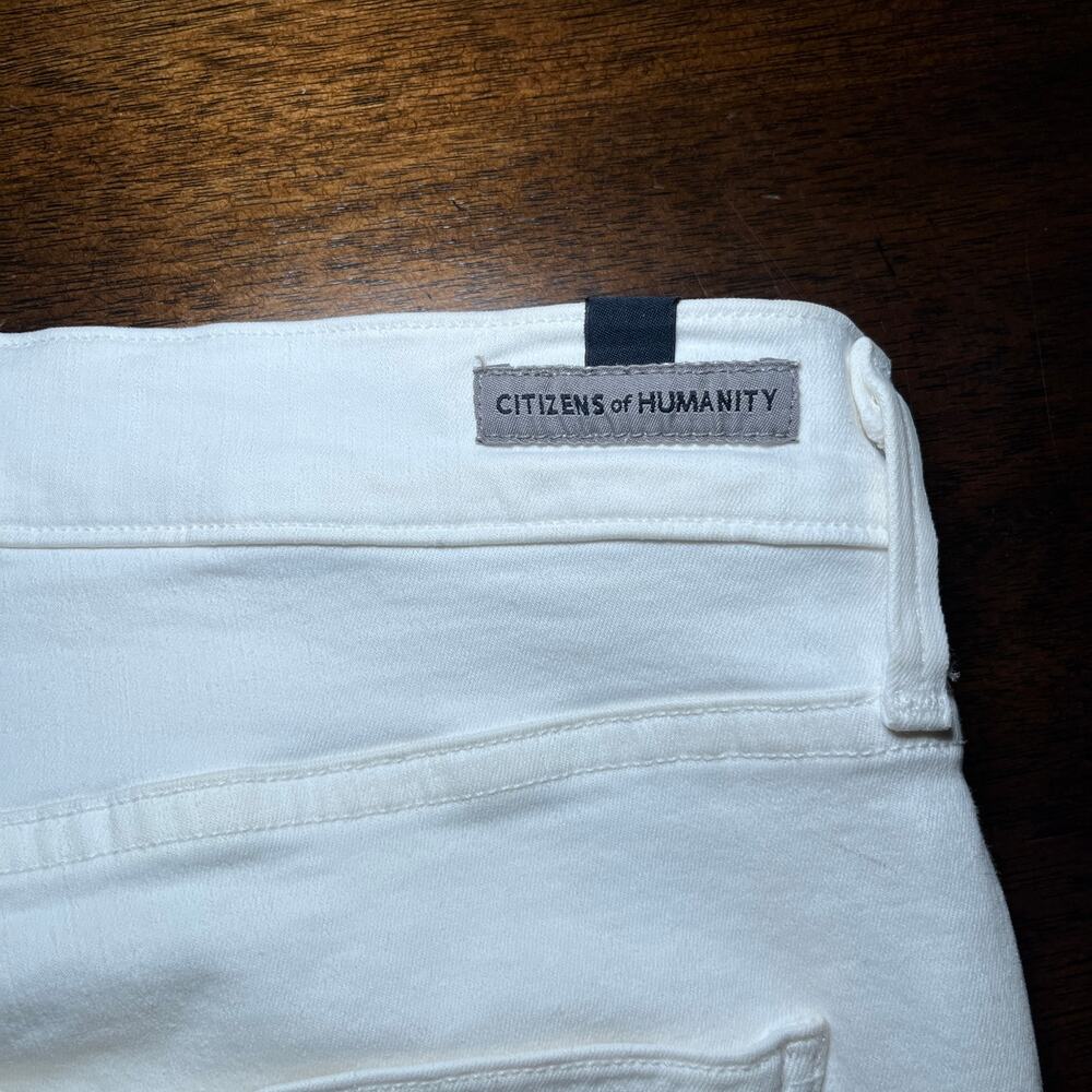 Citizens of Humanity Skinny Jeans Rocket Crop High Rise White Sculpt Size 29 - Picture 10 of 13